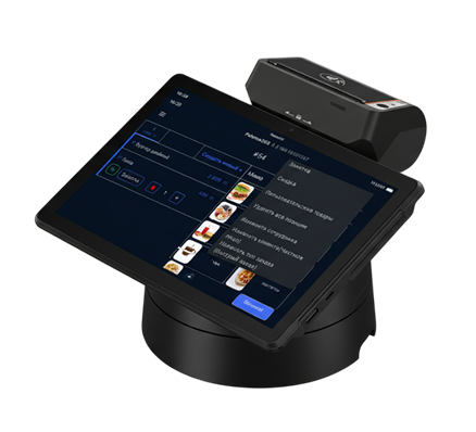 Рабочее место кассира Paloma365 на планшете и POS-оборудовании
