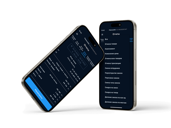 Финансовая аналитика Paloma365 на двух смартфонах